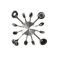 thumbnail image 1 of Youkk Kitchen Wall Clock Removable Spoon Fork Clocks Mirror Hanging Ornament Mute Movement Quartz Home Decor Silver, 1 of 6