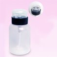 thumbnail image 3 of Empty Push Down Pump Bottle Clear Makeup Nail Polish Remover Dispenser Container Plastic Bottle 200ml, 3 of 9