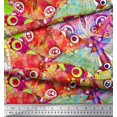 thumbnail image 3 of Soimoi Pink Cotton Duck Fabric Colorful Butterfly Decor Fabric Printed Yard 42 Inch Wide, 3 of 5