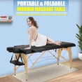 thumbnail image 2 of BestMassage Portable Massage Table, 73-Inch 2-Fold Adjustable Massage Bed with Face Cradle & Carry Case, Black, 2 of 7