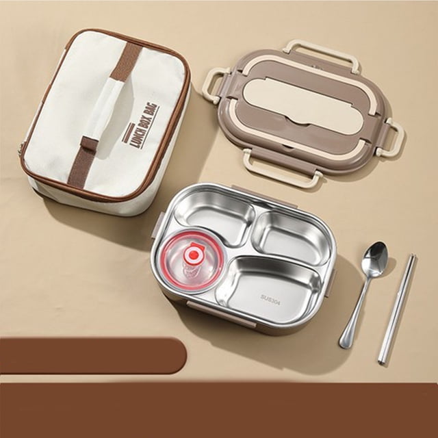 Danhjin Fresh Keeping Portable Stainless Steel Lunch Box Insulation Box Student Lunch Box Outdoor Lunch Box Lunch Box