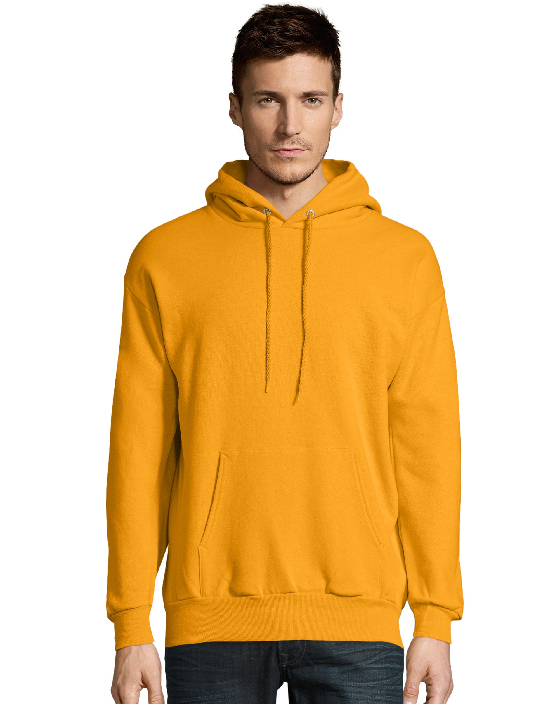 Hanes Mens EcoSmart Fleece Hoodie, 2XL, Gold