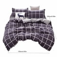thumbnail image 3 of Fridja 4Pcs Queen Bedding Sets All Season Bed Set, Soft Microfiber Bedding Solid Color Printed with 1 Quilt Cover, 1 Sheets, 2 Pillowcases, 3 of 5