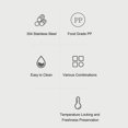 thumbnail image 4 of Insulated Food Container, Thermal Cooking Pot 420ml 304 Stainless Steel Double Layer Portable Round Shape Thermal Lunch Container, 4 of 7