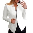 thumbnail image 2 of EGNMCR Veste à Manches Longues pour Femmes, Sans Capuche, Décontractée, Cardigan à Fermeture Éclair, 2 of 6
