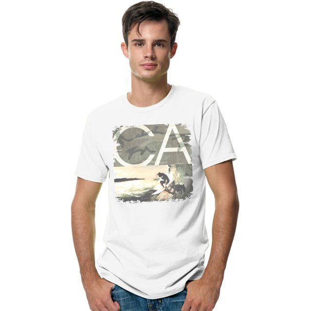 Hanes Mens Graphic Tee, M, Sandwashed CA