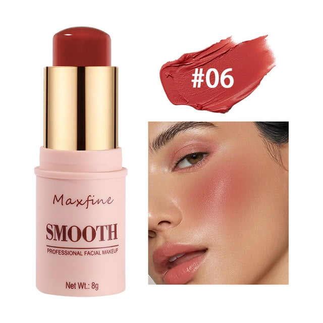 Reduce Price! WSBDENLK MAXFINE Blush Stick Multi-purpose Blush Stick Colour Shaping and Versatile Residued Natural Blush 8g