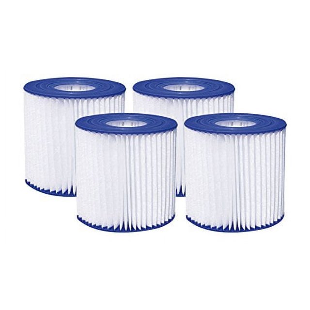 Summer Waves Cartouche de Filtre Type D 4,13 x 3,75, Lot de 4