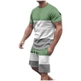 thumbnail image 2 of Weiqiqre Men's 2 Piece Outfits Short Sets Short Sleeve T Shirt and Track Shorts Set, 2 of 7
