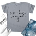 thumbnail image 2 of NMMUED T-Shirt d'Halloween pour Femme à Col Rond T-Shirts pour Femme Cadeaux d'Halloween pour Femme Tunique à Manches Courtes pour Femme Hauts de Sortie pour Femme Vêtements d'Halloween pour Femme Gris G, 2 of 4