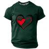 thumbnail image 3 of Pisexur Shirts for Man T Hommes Mode Décontractée Imprimé Col Rond Pull T-Shirt Manches Courtes Vert Armée, 4TG Chemises de Golf Hommes & Chemises Hommes, 3 of 3