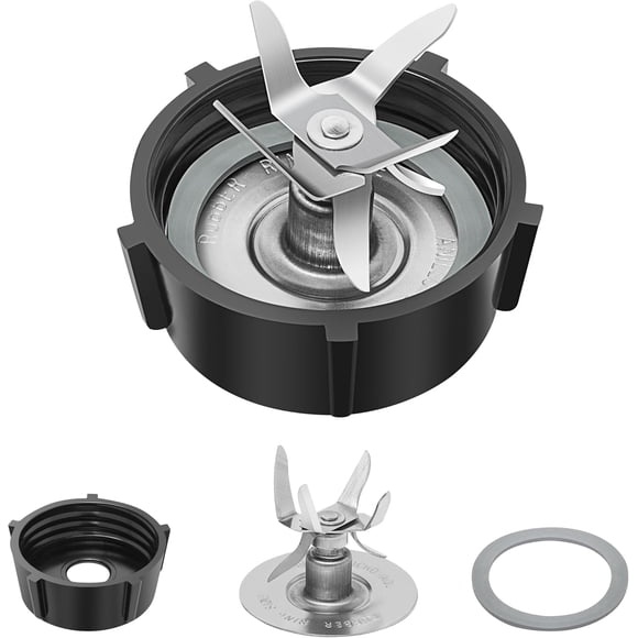 Blender Replacement Parts for Oster Blender - 6-Point Stainless Steel Blade With Jar Base Cap And 1 Pcs O Ring Seal for Oster and Osterizer Blender Replacement Parts Gasket Accessory Refresh Kit