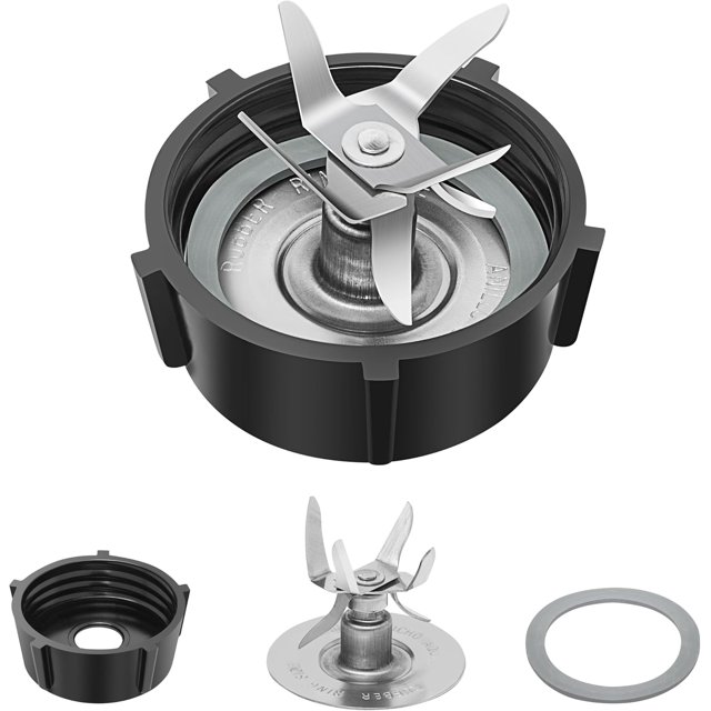 Blender Replacement Parts for Oster Blender - 6-Point Stainless Steel Blade With Jar Base Cap And 1 Pcs O Ring Seal for Oster and Osterizer Blender Replacement Parts Gasket Accessory Refresh Kit