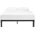 thumbnail image 4 of Modway Corinne Base de Matelas Moderne en Acier, Cadre de Lit Double avec Lattes de Bois, Brun, 4 of 5