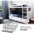 thumbnail image 3 of BEDSMART Lits Superposés Simple sur Simple en Bois Massif avec Rangement / Blanc, 3 of 7