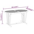thumbnail image 4 of vidaXL 7 Piece Garden Dining Set Solid Wood Eucalyptus, 4 of 5