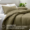 thumbnail image 2 of Bare Home Goose Down Alternative Comforter Set - 3 Piece Set - All Seasons - Full/Double, Olive, 2 of 7