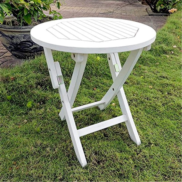 International Caravan Mobilier Pièce Acacia Table Ronde Pliante