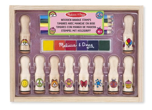 Melissa & Doug Wooden Handle Stamps Deluxe