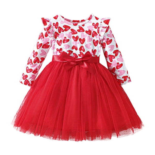 PMVFHDE Robe d'Été pour Filles Épaules Dénudées Volants Manches Courtes Ceinturée Robe Midi avec Ceinture, Rouge, 18-24 Mois