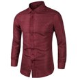 thumbnail image 2 of Chemises pour Hommes Chemise Formelle à Imprimé Coloré Manches Longues Col Rabattu Blouse Chemise, 2 of 9
