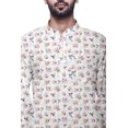 thumbnail image 3 of Atasi Kurta Traditionnel en Coton Imprimé à Col Mandarin pour Hommes Chemise Décontractée, 3 of 5