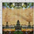 thumbnail image 1 of Soimoi Moss Georgette Fabric Peacock Panel Fabric Prints by Yard 42 Inch Wide, 1 of 3