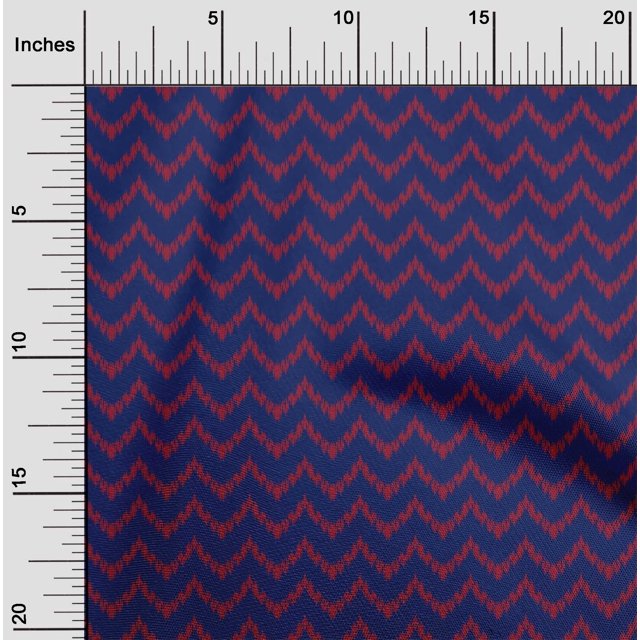 oneOone Georgette Viscose Fabric Chevron Ikat Fabric Prints By Yard 42 Inch Wide