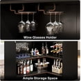 thumbnail image 4 of Armoire de Bar à 4 Niveaux, Table de Bar en L pour la Maison avec Supports pour Verres à Pied, Étagères de Rangement, 4 of 5