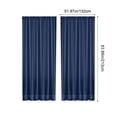 thumbnail image 3 of ZENGHUIJ Solid-Color Double-String Polyester Curtain Sheers Semi-Sheer Curtains Rod-Pocket Style Semi-Sheer Curtains, 3 of 6