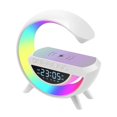 thumbnail image 1 of Haut-parleur Bluetooth à Chargement Sans Fil LED, Station de Charge de Chevet avec Lumières RGB, Audio Bluetooth, Réveil - BT-3401, 1 of 5