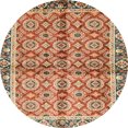 thumbnail image 1 of Ahgly Company Indoor Round Abstract Brown Oriental Area Rugs, 4' Round, 1 of 6