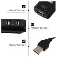 thumbnail image 2 of 1Pc USB Hub USB 2.0 Hub 4 Port USB 2.0 Data Hub Portable USB 2.0 Splitter, 2 of 8