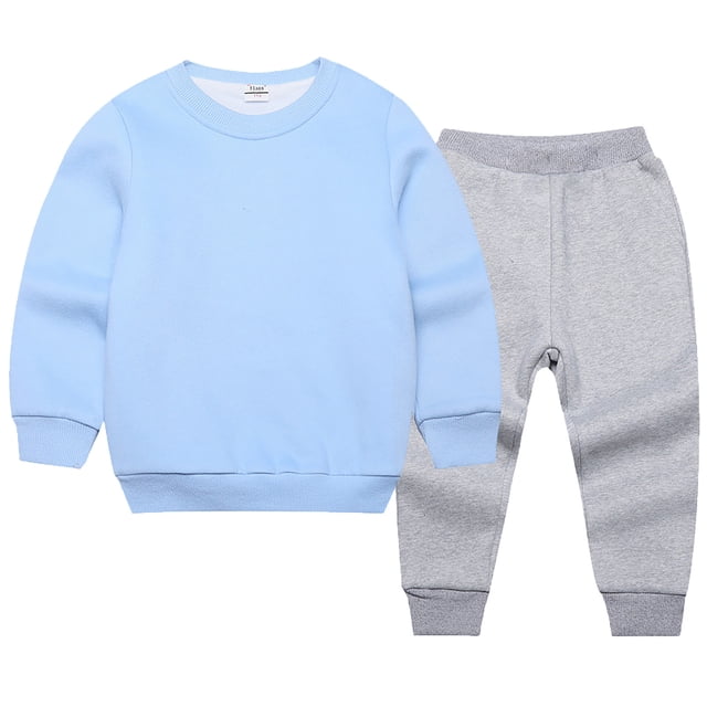 Boys Outfits Set - Active Two-Piece Sweatshirt and Sweatpants Jogger Pants Ensemble for Kids