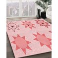 thumbnail image 3 of Ahgly Tapis Rectangulaire Lavable en Machine Intérieur Transitionnel Rouge Clair Rose, 8 Pieds x 12 Pieds, 3 of 7