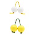 thumbnail image 1 of 2 Pair African Shaker Rattle Rhythmic Sand Ball Maracas Percussion white yellow, 1 of 5
