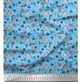 thumbnail image 1 of Soimoi Rayon Fabric Anchor Hook,Shell & Starfish Ocean Print Fabric by Yard 42 Inch Wide, 1 of 3