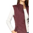 thumbnail image 3 of INSPIRE CHIC Gilet Matelassé Rembourré pour Femme à Fermeture Éclair devant avec Poches Rouge Vin m (US 10), 3 of 7