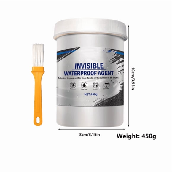 Lisbinx Transparent Waterproof Leak-Proof Coating, Clear Sealant for Floors Walls Countertops, 100 mL with Brush, Easy Apply, Weather Resistant