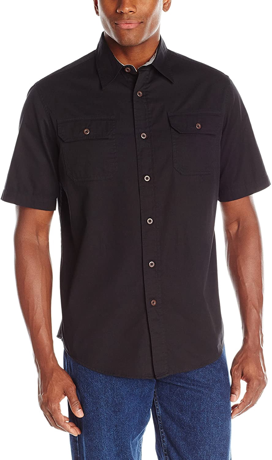 Wrangler Authentics Chemise Classique Tissée à Manches Courtes pour Hommes