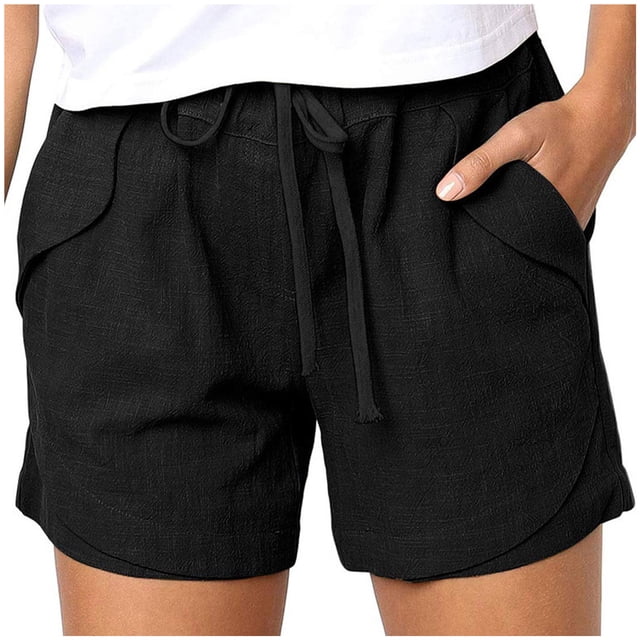 Birdeem Womens Plus Size Drawstring Casual Elastic Waist Pocket Loose Solid Shorts Pants