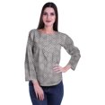 thumbnail image 2 of Moomaya Tunique d'Été Décontractée pour Femmes à Manches Longues avec Boutons Imprimés et Col Rond, 2 of 5