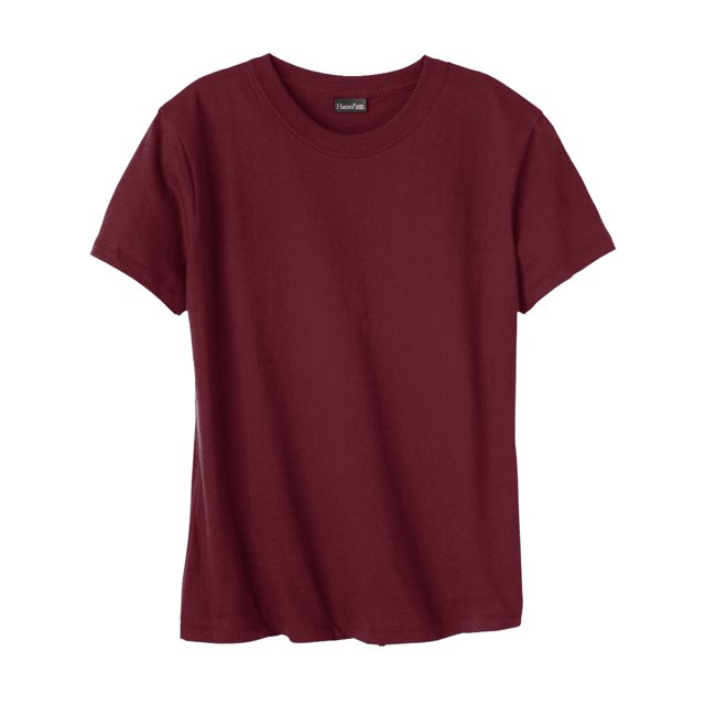 Hanes T-shirt Nano-T pour Femmes, 2TG, Bordeaux