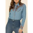 thumbnail image 3 of Scully PL-654-BLU-XL Chemise Western pour Femmes - Bleu, Extra Grand, 3 of 5