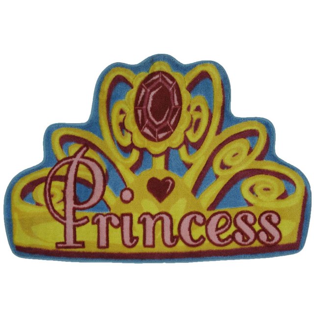 Tapis amusant pour enfant Princesse timide multicolore nylon
