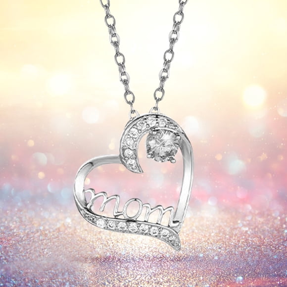 Dvkptbk The Necklace Simples Temperament Letter Mom Necklace Female Fashion Diamond Clavicle Chain Mother's Day Necklace Gift Jewelry