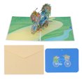 thumbnail image 2 of 3D Birthday Cards, Detailed Texture 3D Greeting Cards Thick Paper Envelope Included  For Wedding, 2 of 8