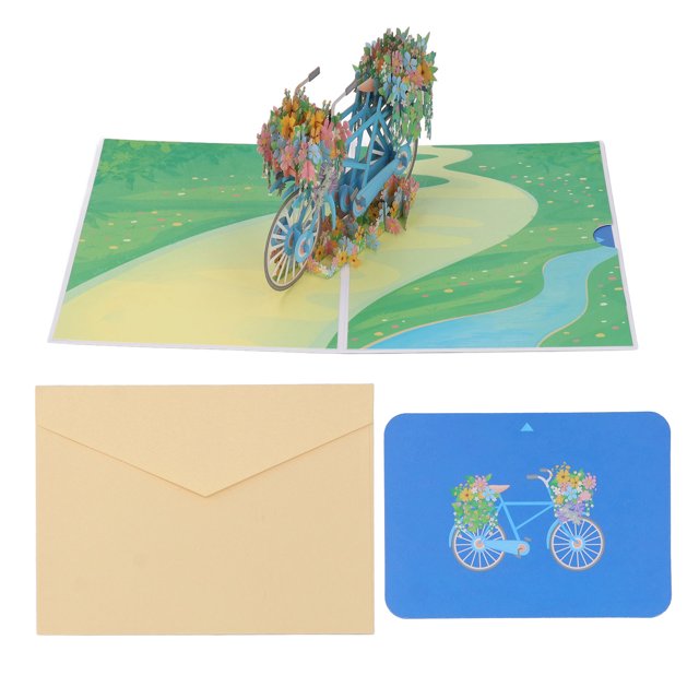 Cartes d'Anniversaire 3D, Enveloppe de Cartes de Vœux 3D Inclus pour le Mariage