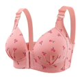 thumbnail image 1 of GDREDA Classic Style Bra New Front Closure Plus Size Bra With Gathering Effect No Underwire Side Support Full Coverage For Plus Size Women's Underwear Light Pink,44, 1 of 2