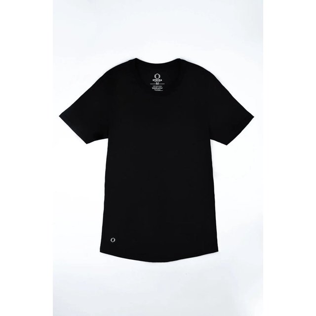 OTECKA T-Shirt à Col Rond en Coton Supima pour Homme Coupe Ajustée avec Évacuation de l'Humidité